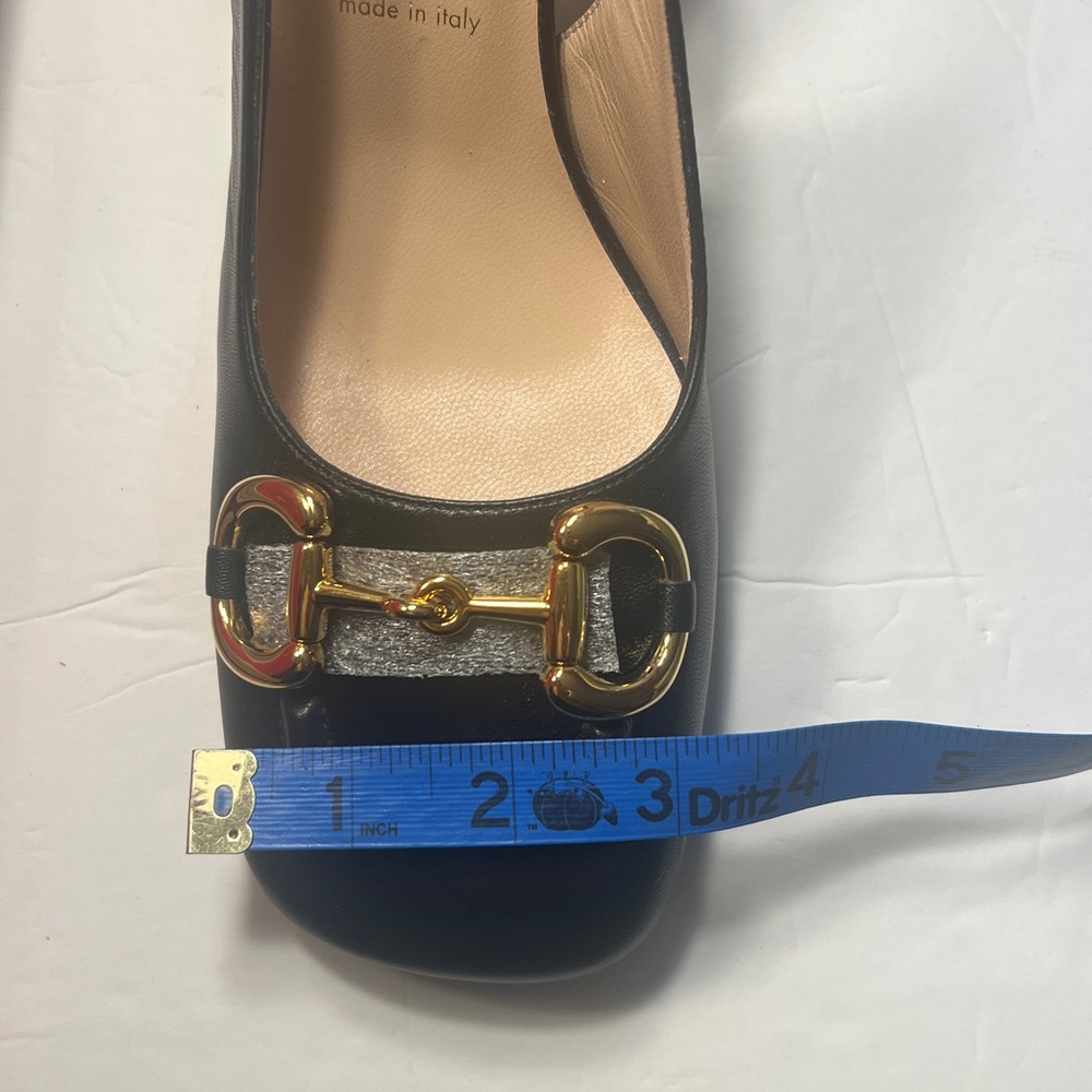 NWT Gucci Horsebit Slingback Pump Leather Heels in Black Women's Shoes Size 41 - Picture 16 of 16